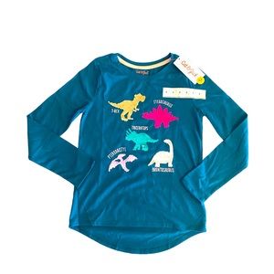New Girls Long Sleeve Colorful Dinosaur 🦕 Top